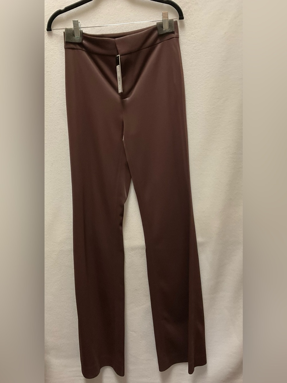 Alice + Olivia Wide-Leg Faux Leather Pants in Espresso